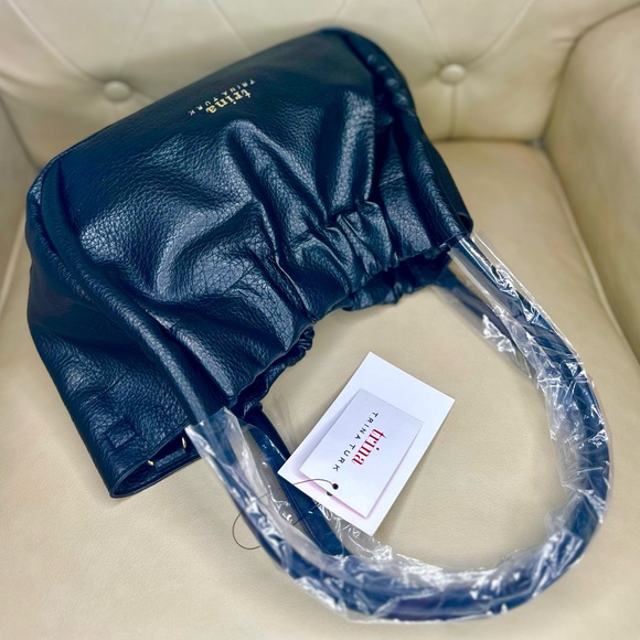 Trina Turk Small Gathered Tote With Webbing Strap - Picture 2 of 5